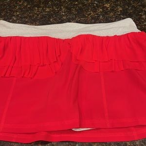 Albion Fit Red athletic skirt with shorties sz L
